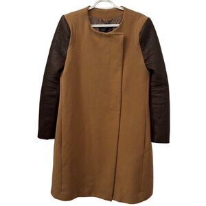 BCBGMaxAzria dark brown Genova structured coat size M